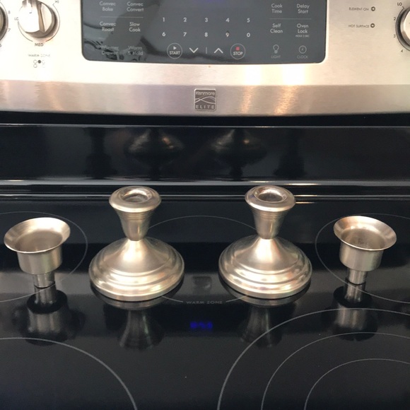 Pewter Candlestick Holders - Picture 2 of 8